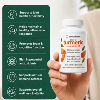 Turmeric Curcumin Capsules (1,000mg) For Joint Pain Support