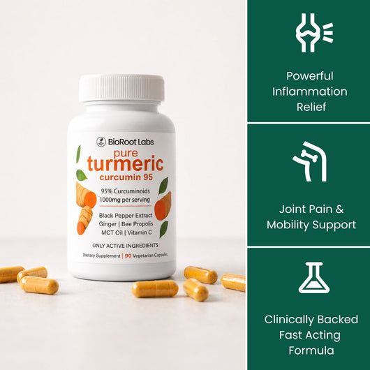 Turmeric Curcumin Capsules (1,000mg) For Joint Pain Support